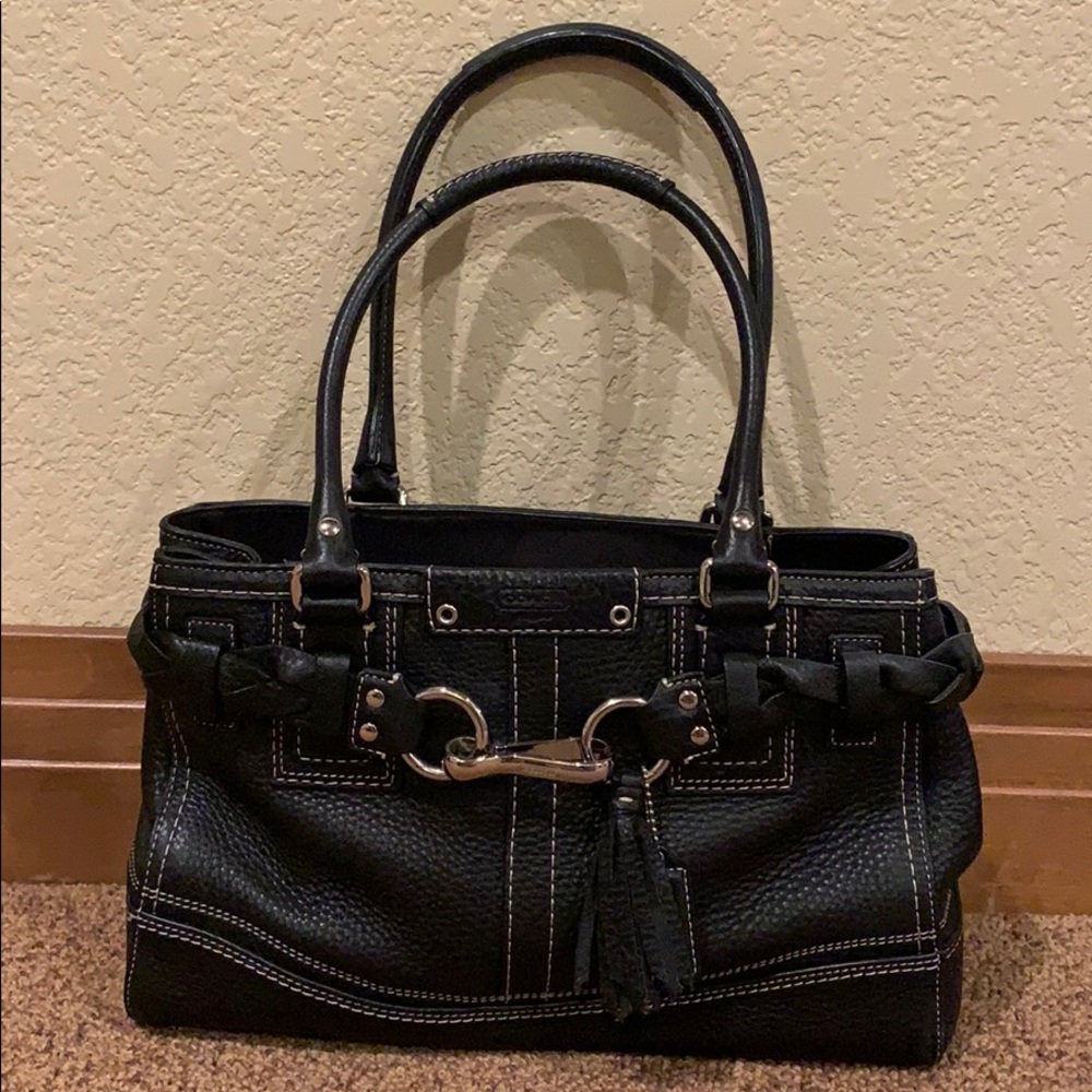 Black Coach Leather Purse